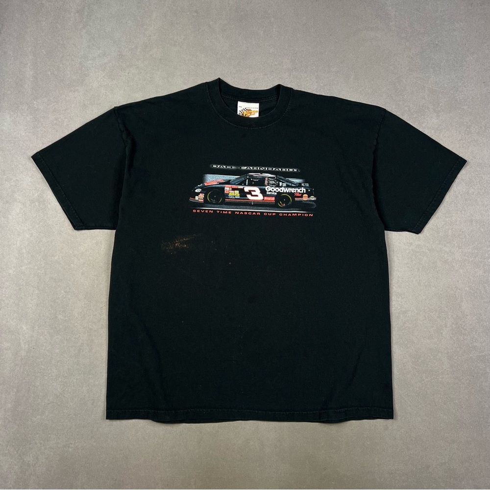 Vintage Nascar Dale Earnhardt Black Graphic T-Shirt